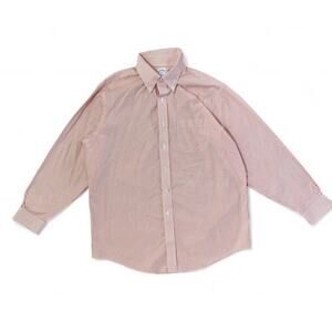 Men’s Brooks Brothers Orange Striped Original Polo Shirt Reg Fit 16 1/2-4/5